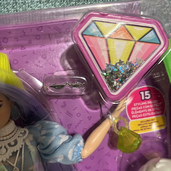 Barbie Toys Barbie Extra Doll 2 In Shimmery Look With Pet Puppy